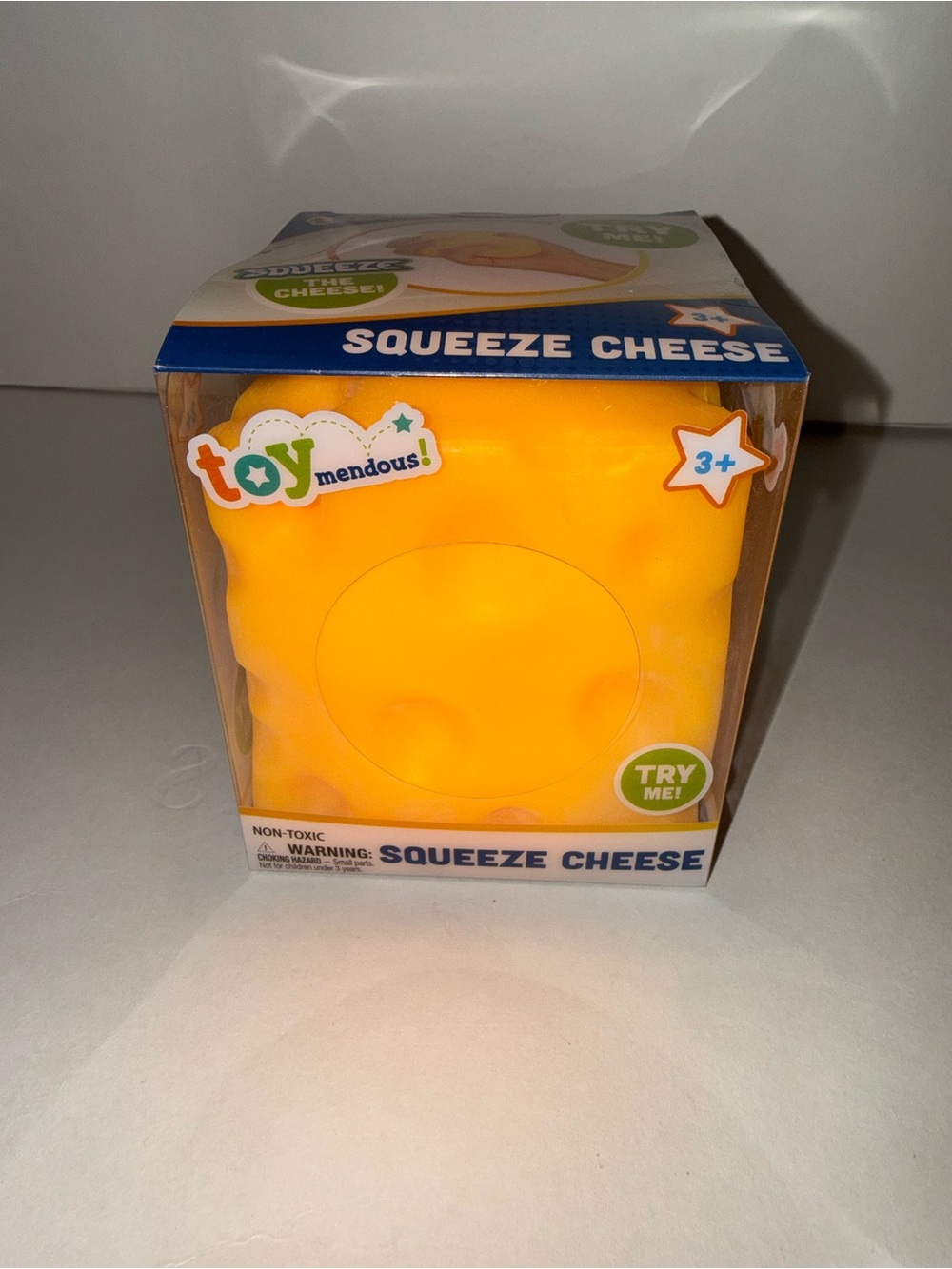 Cheese Large Squishy Block Toy Stress Relief  Fun From Toy Mendous SEALED New